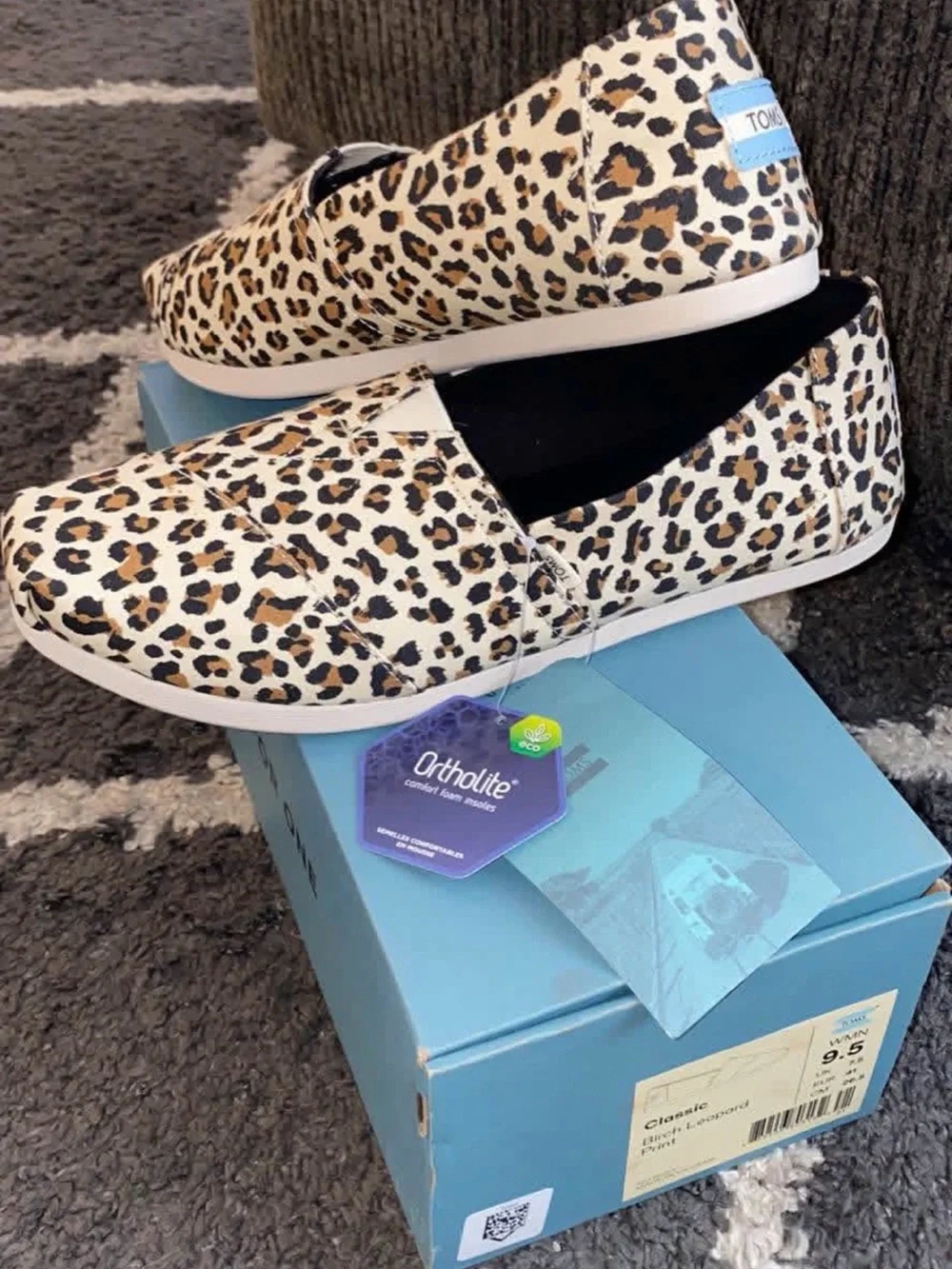 Toms Women's Classic Slip-On in Leopard Print Brown & Black